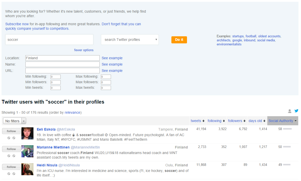 Twitterin sosiaalinen vaikuttaja löytyy Followerwonkilla