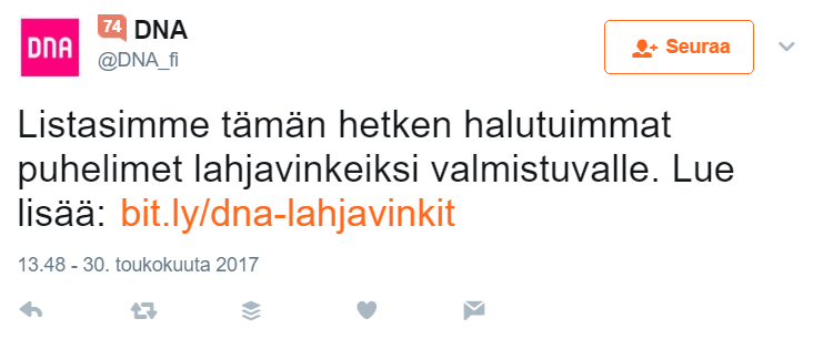 vuorovaikutus sosiaalisessa mediassa ja DNA:n esimerkki Twitterissä